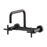 カクダイ 124-120-MD 水栓金具 2ハンドル混合栓 JUBE マットブラック