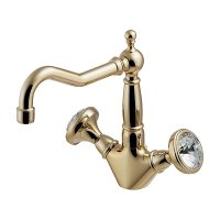 カクダイ 150-470-AG 水栓金具 2ハンドル混合栓 LTICA ブレードホース アンティークゴールド