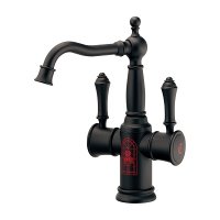 カクダイ 150-549-R 水栓金具 2ハンドル混合栓 Beatrice ブレードホース 90°ハンドル開閉 ルージュ
