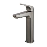 カクダイ 183-357B-DS 水栓金具 シングルレバー混合栓 ミドル AVALO ブレードホース 逆流防止機能なし ダークシルバー