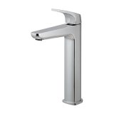 カクダイ 183-357C-CH 水栓金具 シングルレバー混合栓 トール AVALO ブレードホース 逆流防止機能なし