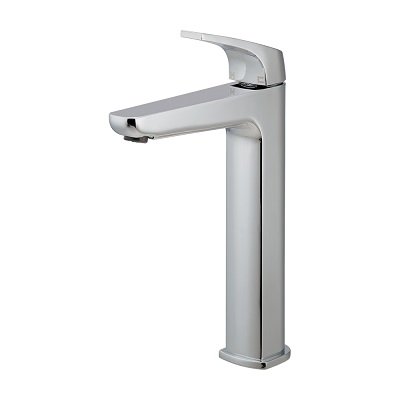 画像1: カクダイ 183-357C-CH 水栓金具 シングルレバー混合栓 トール AVALO ブレードホース 逆流防止機能なし