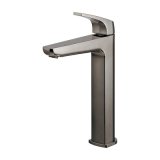 カクダイ 183-357C-DS 水栓金具 シングルレバー混合栓 トール AVALO ブレードホース 逆流防止機能なし ダークシルバー