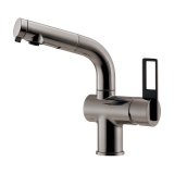カクダイ 183-425A-DS 水栓金具 シングルレバー混合栓 CORDIA ブレードホース 逆流防止機能なし ダークシルバー