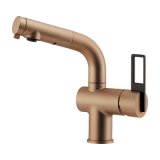 カクダイ 183-425A-GB 水栓金具 シングルレバー混合栓 CORDIA ブレードホース 逆流防止機能なし シャンパンゴールド