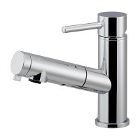 カクダイ 184-030A-CH 水栓金具 シングルレバー引出し混合栓 SYATORA ブレードホース 逆流防止機能付