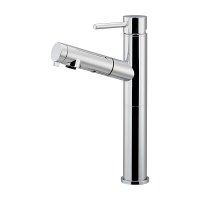 カクダイ 184-030BK-CH 水栓金具 シングルレバー引出し混合栓 トール SYATORA 寒冷地 ブレードホース 逆流防止機能なし