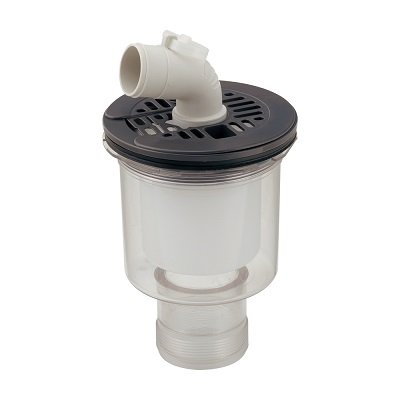 画像1: カクダイ 426-154-GY 水栓金具 縦引トラップ チャコール