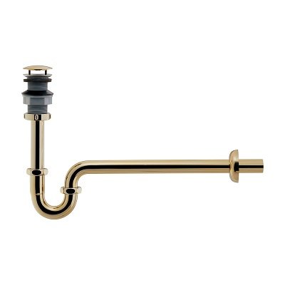 画像1: カクダイ 432-650-25AG 水栓金具 丸鉢つきPトラップ 化粧キャップ付 アンティークゴールド