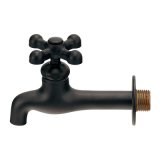 カクダイ 701-021B-MD 水栓金具 横水栓 ロング マットブラック