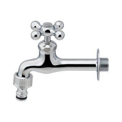 画像1: カクダイ 701-121B-CH 水栓金具 横水栓 ロング