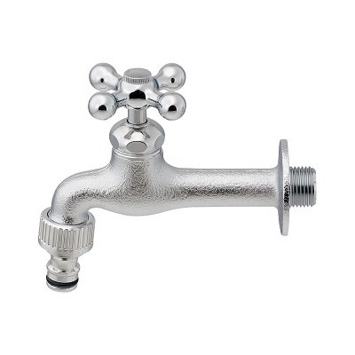 画像1: カクダイ 701-131B-CH 水栓金具 横水栓 ロング