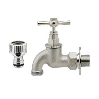 カクダイ 701-346-N 水栓金具 横水栓 レトロシルバー