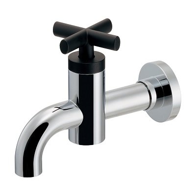 画像1: カクダイ 702-210-CD 水栓金具 横水栓 JUBE 90°ハンドル開閉