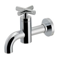 カクダイ 702-210-CH 水栓金具 横水栓 JUBE 90°ハンドル開閉