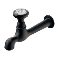 カクダイ 702-430B-MD 水栓金具 横水栓 ロング LTICA マットブラック