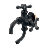 カクダイ 704-301-MD 水栓金具 双口万能ホーム水栓 マットブラック