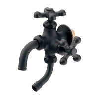カクダイ 704-301-MD 水栓金具 双口万能ホーム水栓 マットブラック