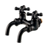 カクダイ 704-321-MD 水栓金具 双口万能ホーム水栓 マットブラック