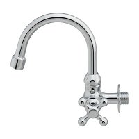 カクダイ 708-131 水栓金具 泡沫横形スワン水栓