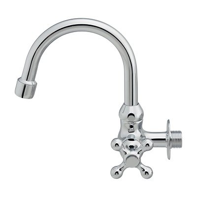 画像1: カクダイ 708-131 水栓金具 泡沫横形スワン水栓