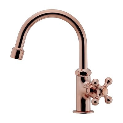 画像1: カクダイ 719-131-BR 水栓金具 泡沫立形スワン水栓 カッパーブラウン