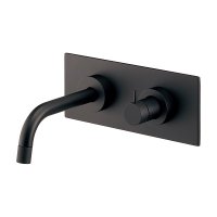 カクダイ 729-001A-MD 水栓金具 壁ユニット水栓 VARUNA 90°ハンドル開閉 マットブラック