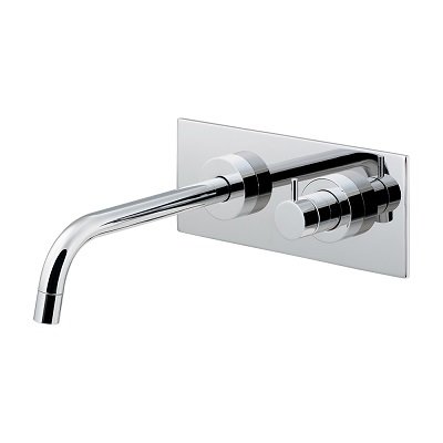 画像1: カクダイ 729-001B-CH 水栓金具 壁ユニット水栓 ロング VARUNA 90°ハンドル開閉
