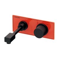 カクダイ 729-100A-YR 水栓金具 壁ユニット水栓 Buttobi OPUS フレイムオレンジ