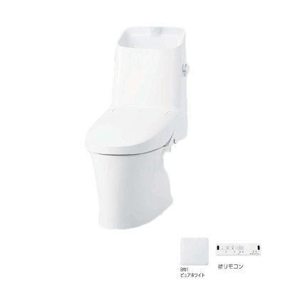 画像1: INAX/LIXIL [BC-LV20H+DT-LV281H] LVシャワートイレ リトイレ 一体型便器 手洗付 床排水 ピュアホワイト ♪∀