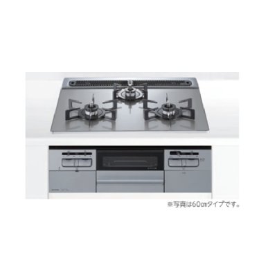 画像1: ハーマン ビルトインコンロ 750ｍｍタイプ Fami ガラストップ 無水両面焼き レンジフード 連動タイプ [DW32V7WTP2SVE プロパン]