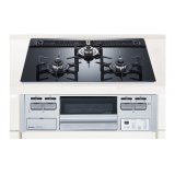ハーマン ビルトインコンロ 600ｍｍタイプ Glass Top コンロ部温度調節タイプ 無水片面焼き [DG32V3WTP1SV 都市ガス]