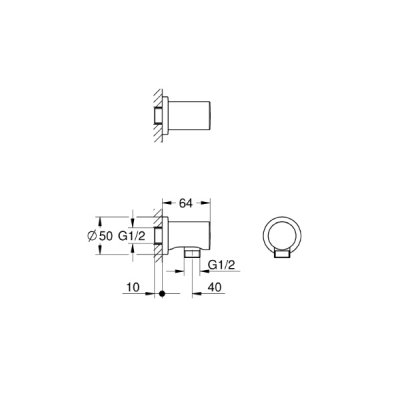 画像2: グローエ 27057DL0J シャワー＆シャワーシステム シャワー給水口 (ブラッシュドウォームサンセット) ※受注生産品 §