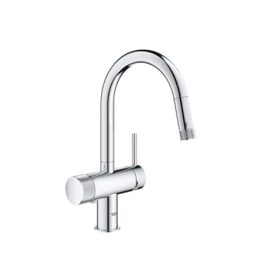 画像1: グローエ JPK61902 キッチン用水栓 ミンタ 浄水器一体型シングルレバー キッチン混合栓(クローム)