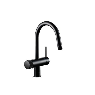 画像1: グローエ JPK61903 キッチン用水栓 ミンタ 浄水器一体型シングルレバー キッチン混合栓(ベルベットブラック)