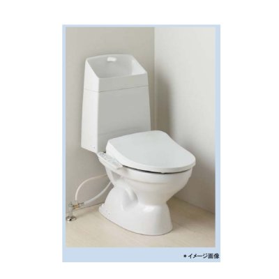 画像1: ジャニス工業 便器 + タンク + 温水洗浄便座 [SC8024-SGA + SV2002-1EH + JCS-630ENN□ BW1] ピュアホワイト BMシリーズ 排水芯200mm 手洗付 防露なし ♪