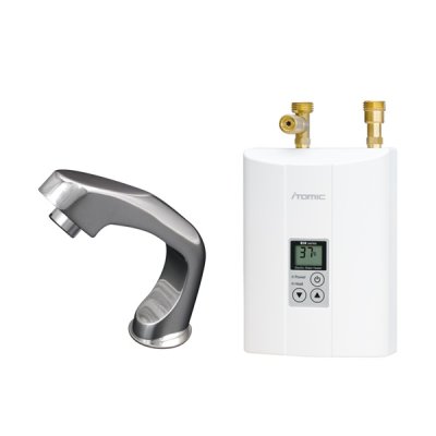画像1: イトミック ITD-E125V88S 小型電気温水器 水栓セット 瞬間式シリーズ EIX-125C0 2.5kW 100V25A ＋ デルマン 自動単水栓 V-88 type-S 受注生産 §