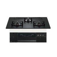 ノーリツ [N3S23PWAAFBAEC 都市ガス] ビルトインコンロ PROGRE プログレ 75cm 3口 レンジフード連動 プラチナブラックアルミトップ (N3S15PWASSTECの後継品) ♪