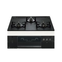 ノーリツ [N3S22PWAAFBAEC 都市ガス] ビルトインコンロ PROGRE プログレ 60cm 3口 レンジフード連動 プラチナブラックアルミトップ (N3S14PWASSTECの後継品) ♪