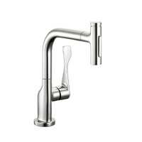 セラトレーディング HG39863R アクサーチッテリオ キッチン用湯水混合栓(スパウト引出し手元止水タイプ) クロム ♪