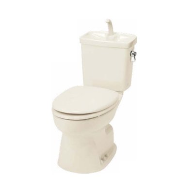 画像1: ジャニス工業 SC97-ST96A-1NE0A-NC822W 便器 + タンク + 普通便座 [SC97 + ST96A-1NE0A + NC822W ] 簡易水洗便器ジャレット 手洗付セット ♪