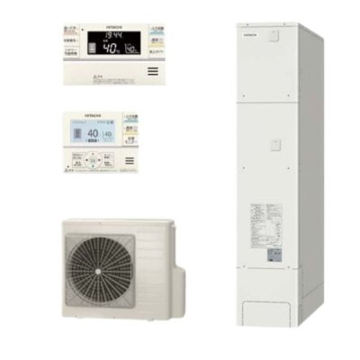 画像1: 日立 『BHP-FS46XH+インターホンリモコン+脚カバー』 エコキュート フルオート 薄型タンク 一般地仕様 460L ♪