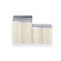 onedo/ワンド/旧マイセット KTD5-80-120K-(左/右)-RV 木目 KTD5型 一体型流し台 壁出し 間口120cm 奥行55cm ♪