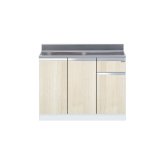 onedo/ワンド/旧マイセット KTD5-80-105S-(左/右)-RV 木目 KTD5型 組合せ型流し台 壁出し 一槽流し台 間口105cm 奥行55cm ♪
