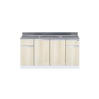 onedo/ワンド/旧マイセット KTD5-80-150S-RV 木目 KTD5型 組合せ型流し台 壁出し 一槽流し台 間口150cm 奥行55cm ♪