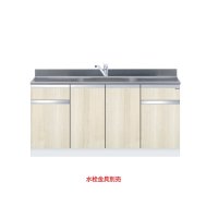 onedo/ワンド/旧マイセット KTD5-80-170DS-RV 木目 KTD5型 組合せ型流し台 トップ出し 一槽流し台 間口170cm 奥行55cm ♪