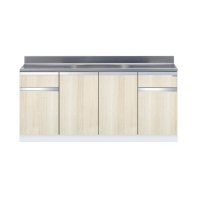 onedo/ワンド/旧マイセット KTD5-80-180S-RV 木目 KTD5型 組合せ型流し台 壁出し 一槽流し台 間口180cm 奥行55cm ♪