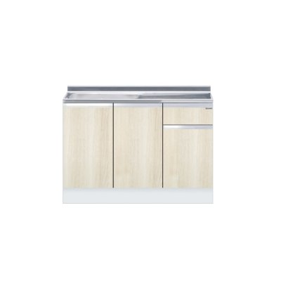 画像1: onedo/ワンド/旧マイセット KTD5-85-105S-(左/右)-RV 木目 KTD5型 ハイトップ 組合せ型流し台 壁出し 一槽流し台 間口105cm 奥行55cm ♪