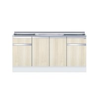 onedo/ワンド/旧マイセット KTD5-85-170S-RV 木目 KTD5型 ハイトップ 組合せ型流し台 壁出し 一槽流し台 間口170cm 奥行55cm ♪