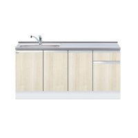 onedo/ワンド/旧マイセット KTD6-85-170DS-(左/右)-RV 木目 KTD6型 深型 組合せ型流し台 トップ出し 一槽流し台 間口170cm 奥行60cm ♪